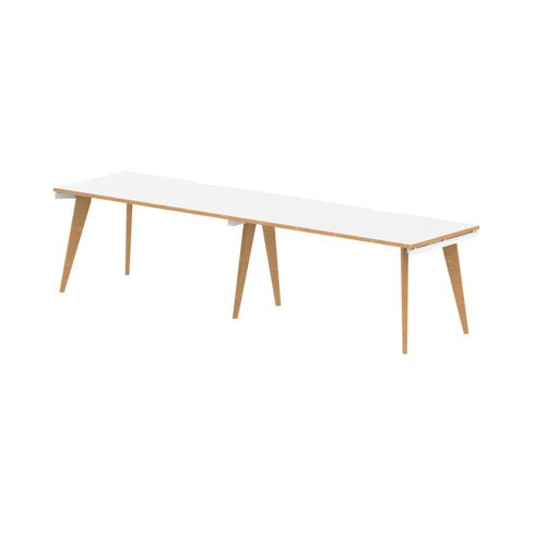 Oslo 1400mm Sing Row 2P Desk WH WH
