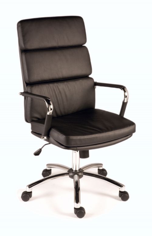 Deco Faux Leather Exec Chair Black
