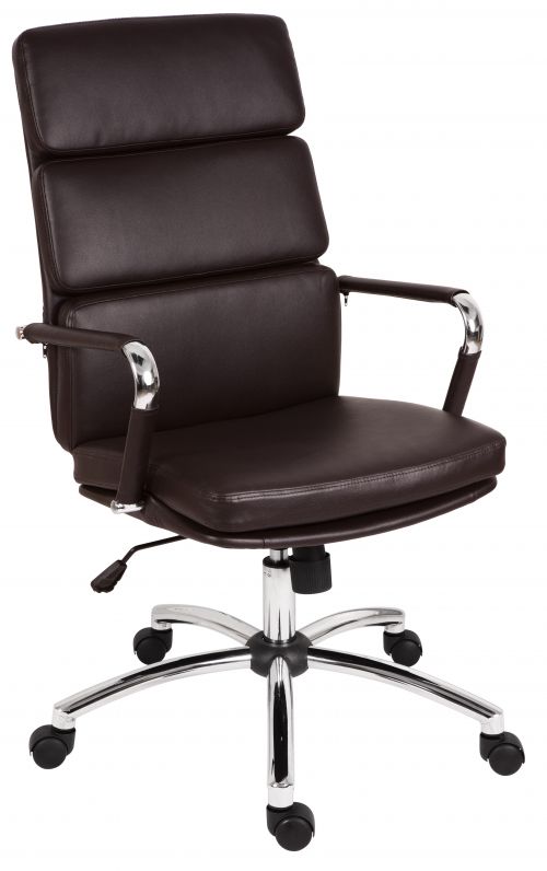 Deco Faux Leather Exec Chair Brown
