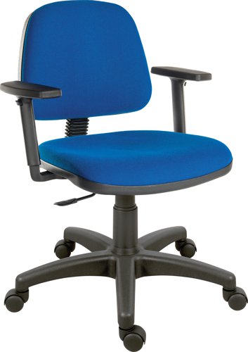 ErgoBlast Fabric OpsChair Adj Arms BL