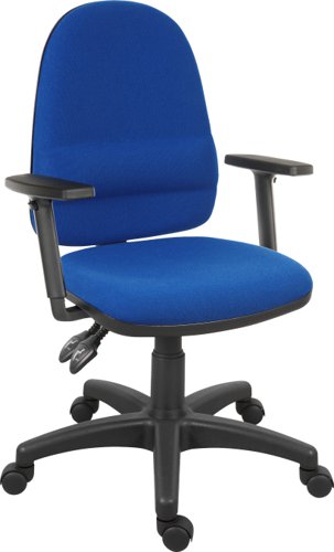 ErgoTwin Fabric Ops Chair Adj Arms BL