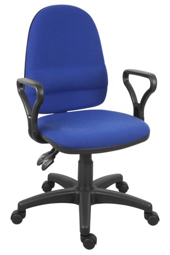 ErgoTwin Fabric Ops Chair Fix Arms BL