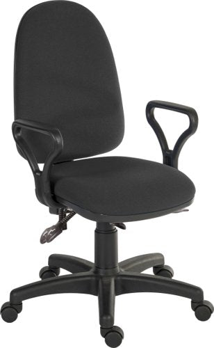Ergo Trio HB Ops Chair Fixed Arms BK