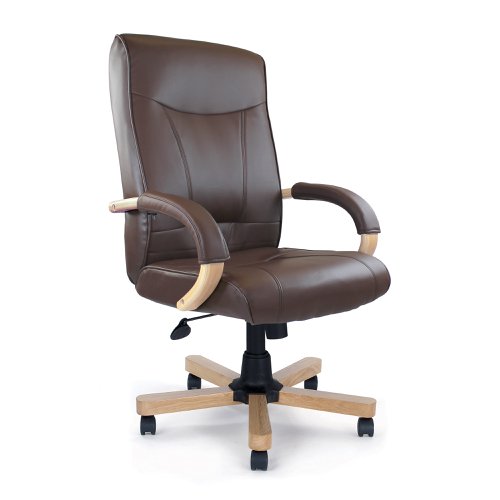 Troon High Back Exec Chair Brown