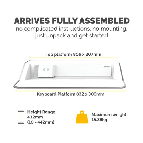 Fellowes Lotus DX Sit Stand White