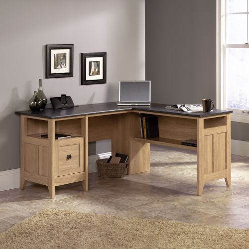 Home Study L-Shaped Desk Dover Oak