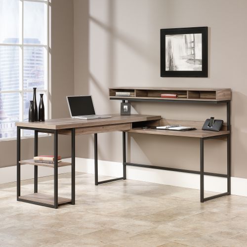 Streamline L-Shaped Desk Salt Oak