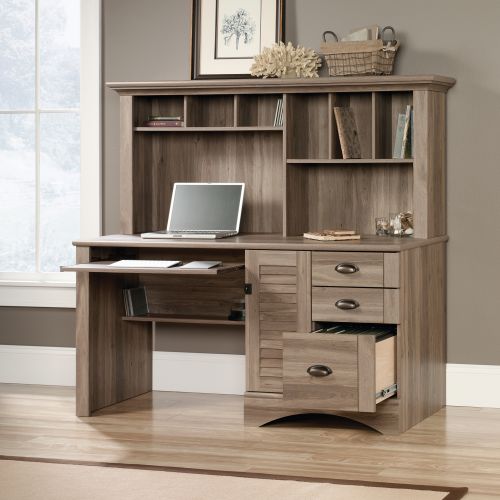 Louvre Hutch HomeOffice Desk Salt Oak