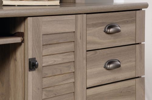 Louvre Hutch HomeOffice Desk Salt Oak