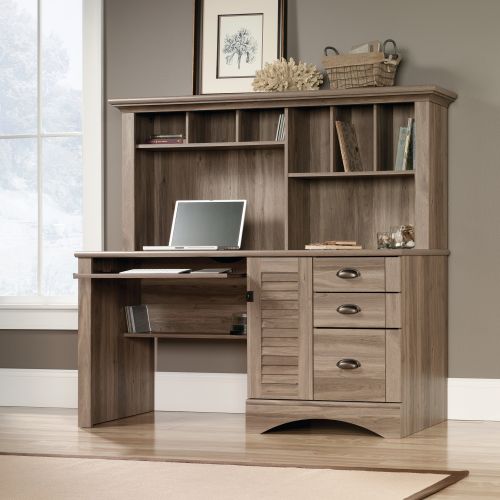 Louvre Hutch HomeOffice Desk Salt Oak