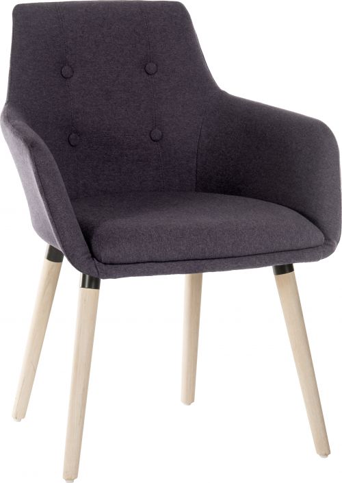 4 Legged RecepChair Fabr Graphite PK2