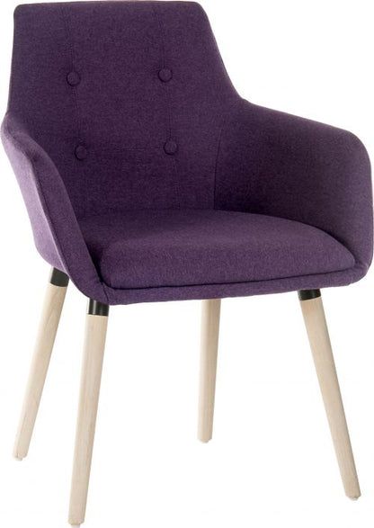 4 Legged RecepChair Fabric Plum PK2