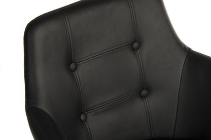 4 Legged RecepChair PU Black PK2