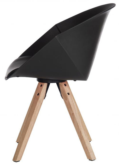 Pyramid Padded Tub Chair Black PK2