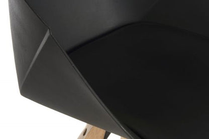 Pyramid Padded Tub Chair Black PK2