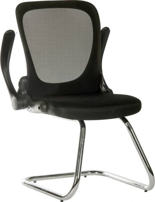 Flip Mesh Visitor Chair Black