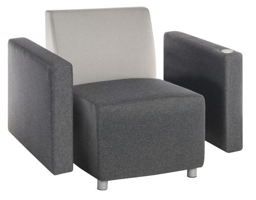 Cube Interchangeable Armrest Grey