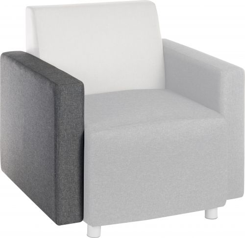 Cube Interchangeable Armrest Grey
