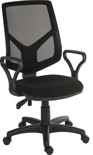 Vanguard Exec Mesh Chair Loop Arms BK
