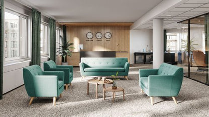 Skandi 2 Seater Sofa Ocean Green