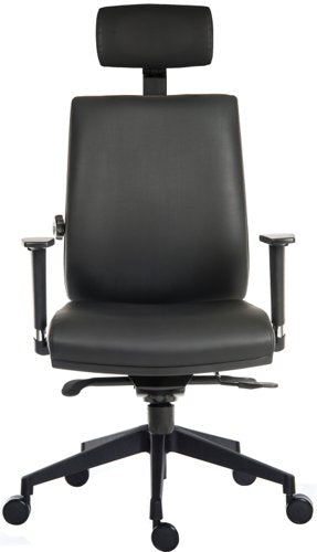 ErgoPlus PU Chair UltraBase & Arms BK