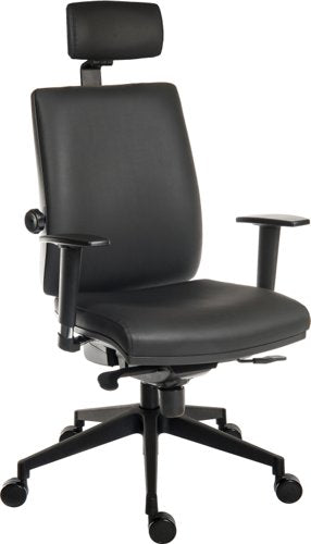 ErgoPlus PU Chair UltraBase & Arms BK