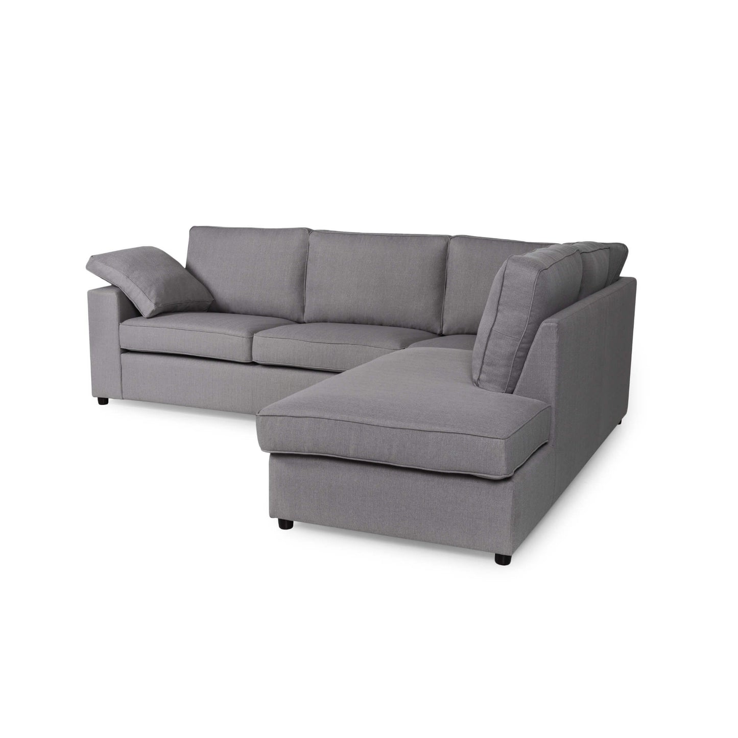 Alton Fabric Corner Sofa Silver