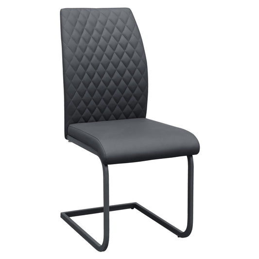 Austin PU Grey Dining Chair with Grey Metal legs (4s)