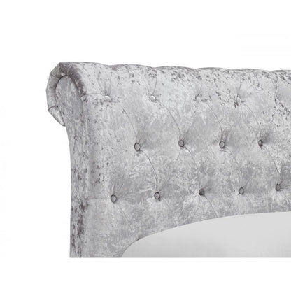 Casablanca (Serenity) Crushed Velvet Double Bed Grey