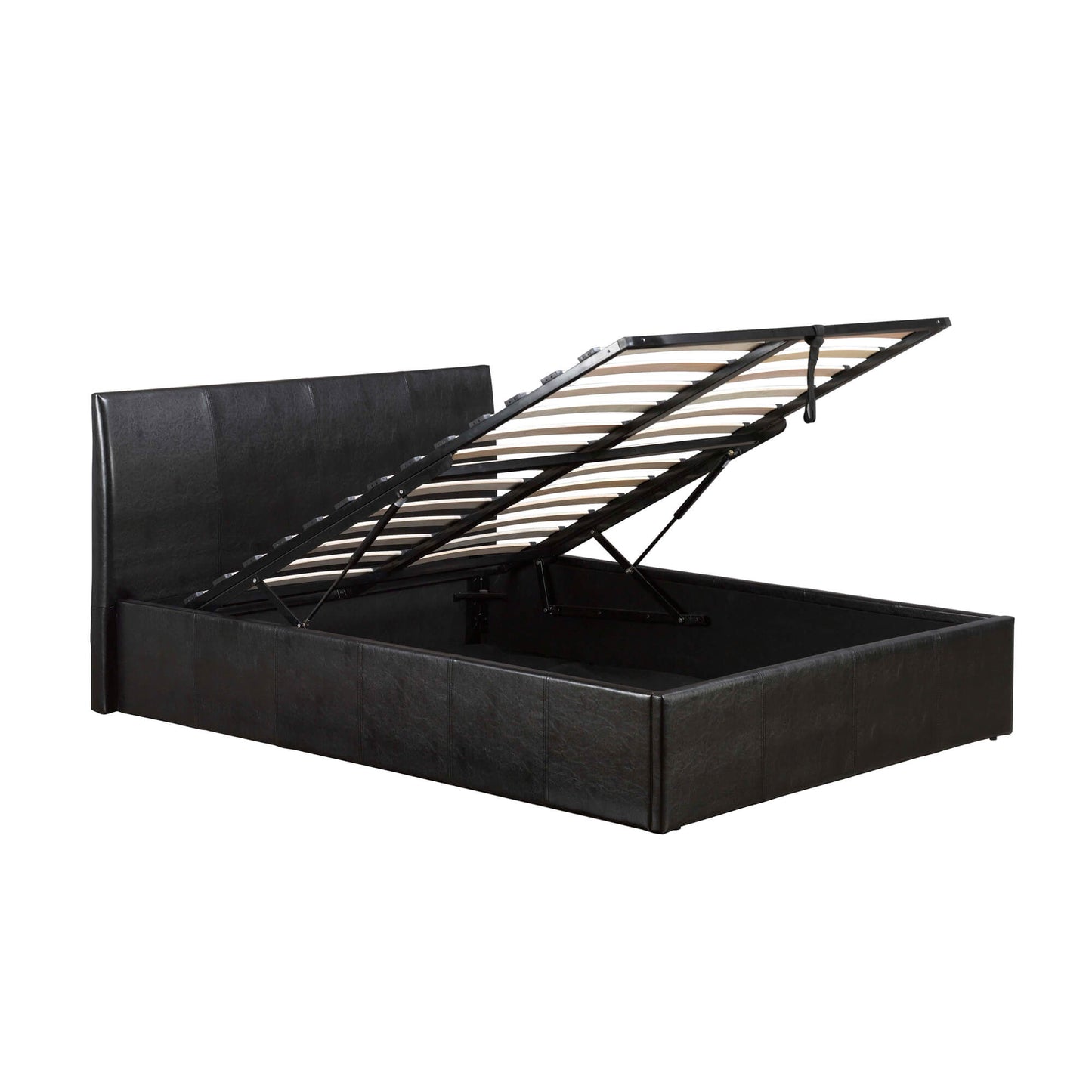 Fusion Storage PU King Size Bed Black