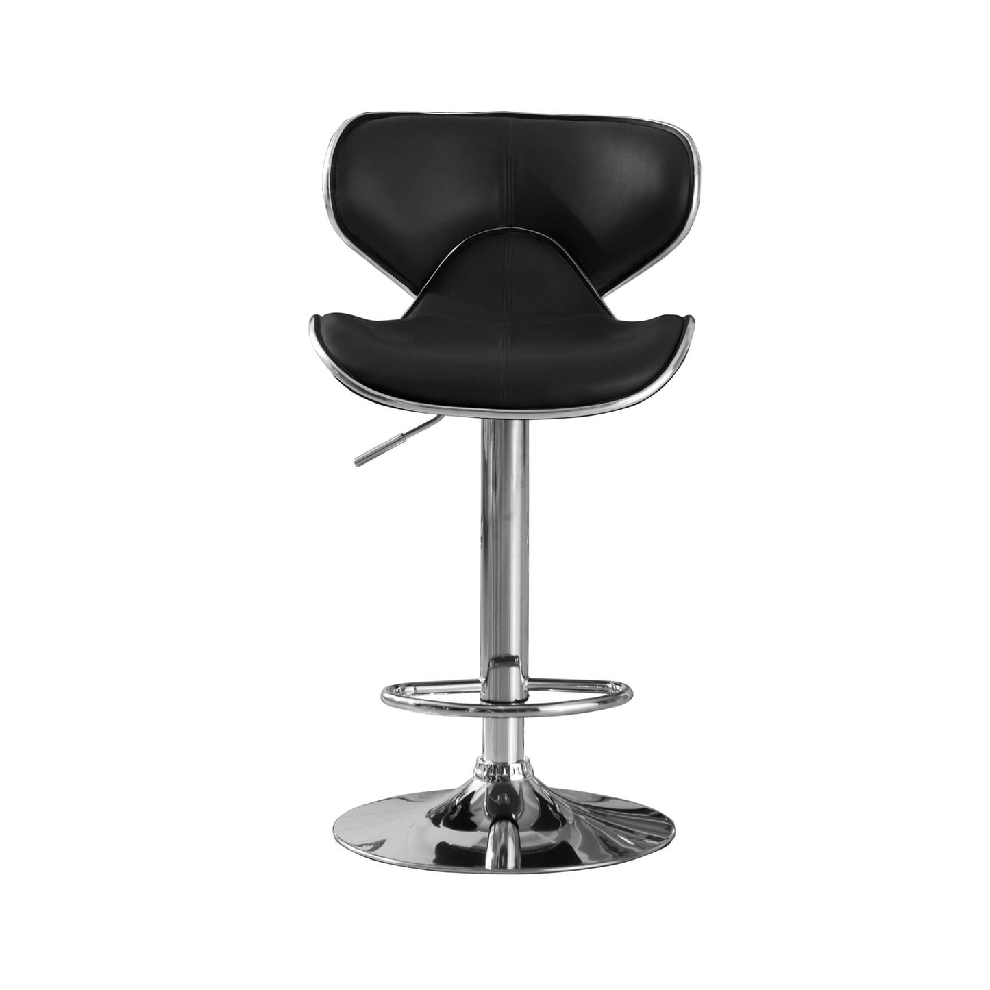 Hillside Bar Stool PU Chrome & Black (2s)