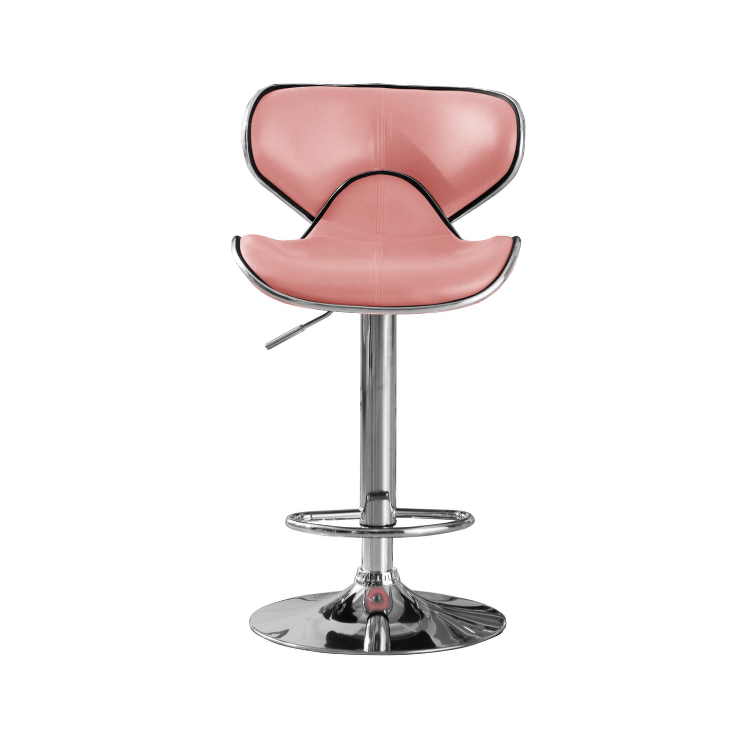 Hillside Bar Stool PU Chrome & Pink (2s)