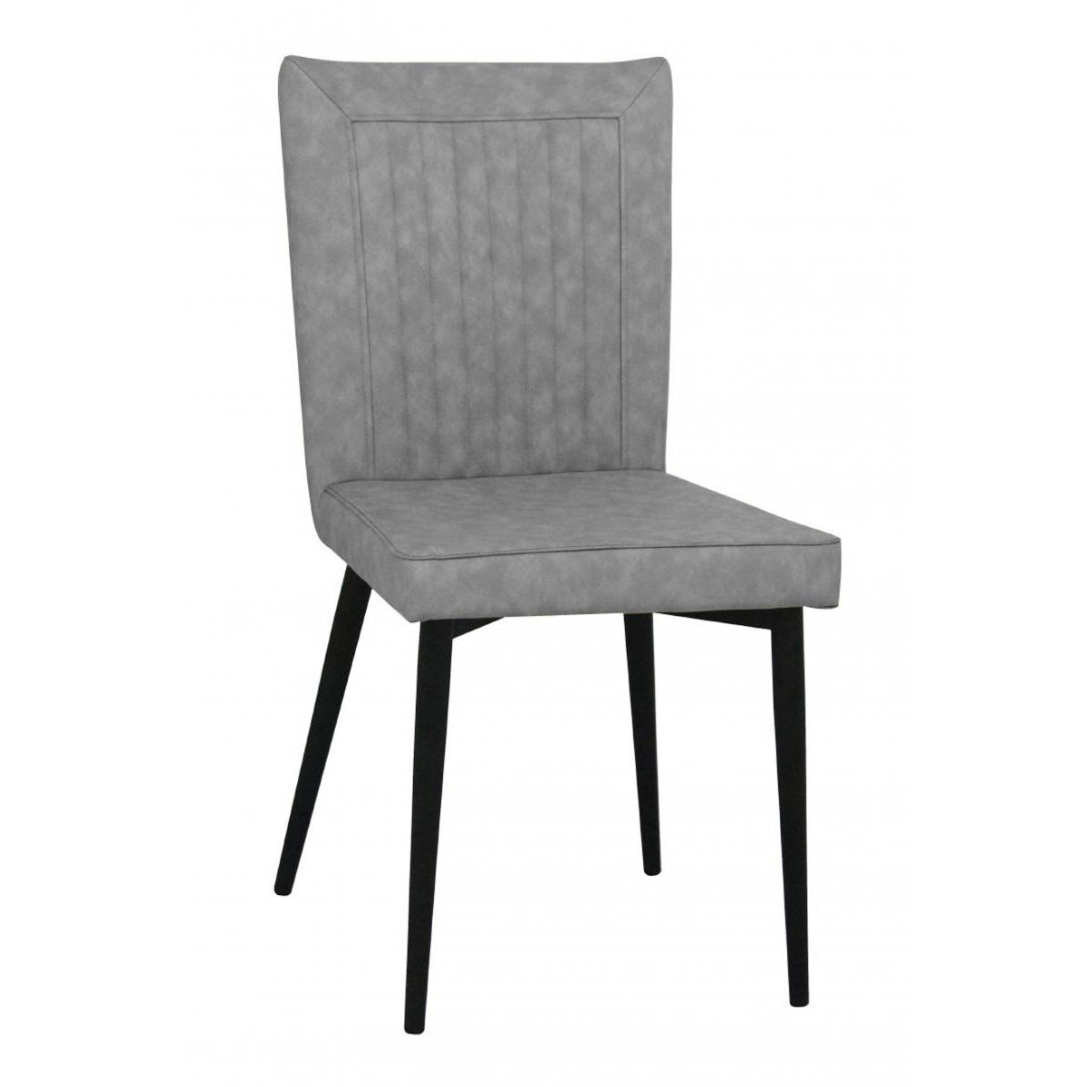 Hoskin PU Chair Grey & Black (4s)