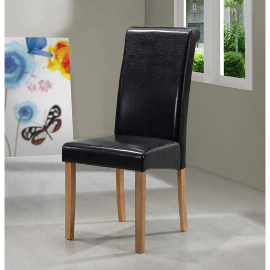 Marley PU Solid Rubberwood Chair Brown