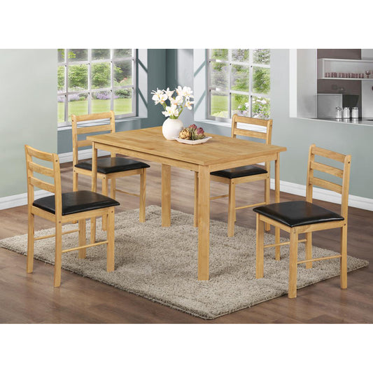 Nice Dining Set with 4 Chairs Natural