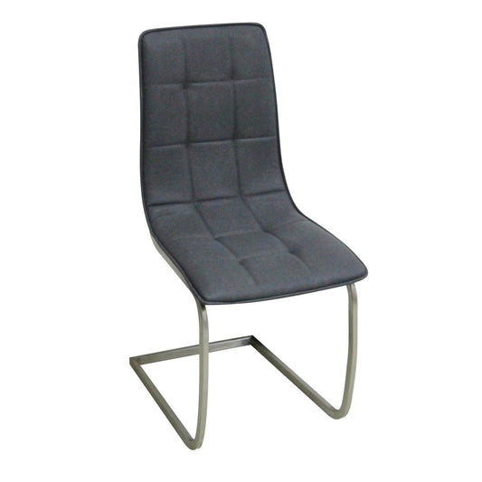 Olivia PU Chairs Chrome & Grey