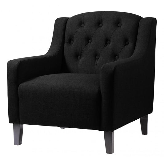 Pemberley Fabric Arm Chair Black