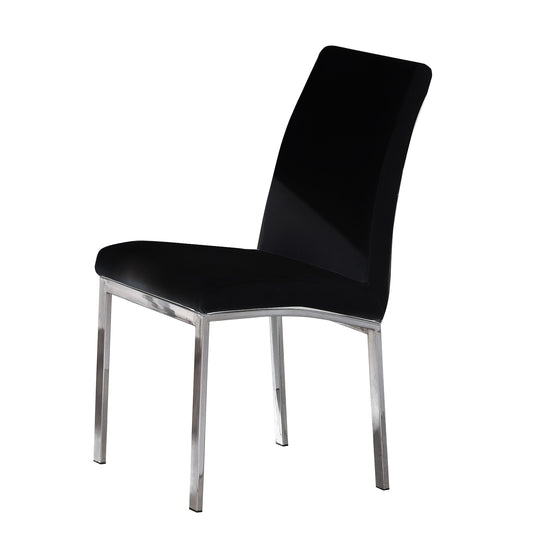 Peru PU Chair Black & Chrome