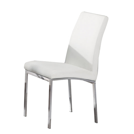 Peru PU Chair White & Chrome