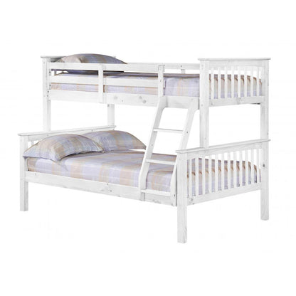 Porto Triple Bunk Bed White with Double Base