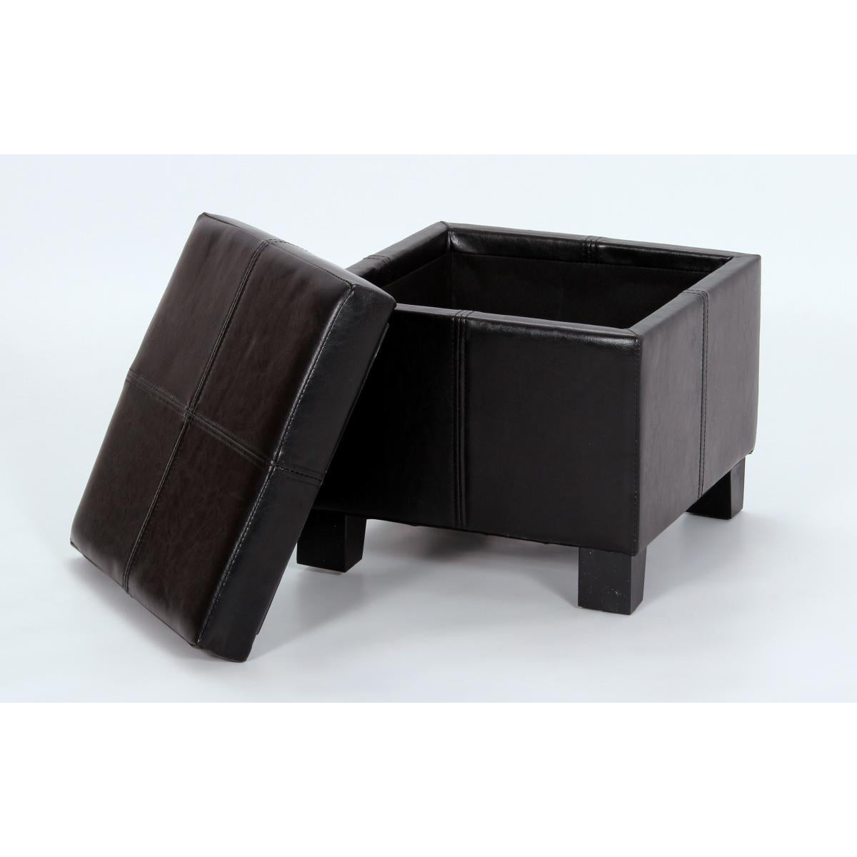 Stella Ottoman PU Black