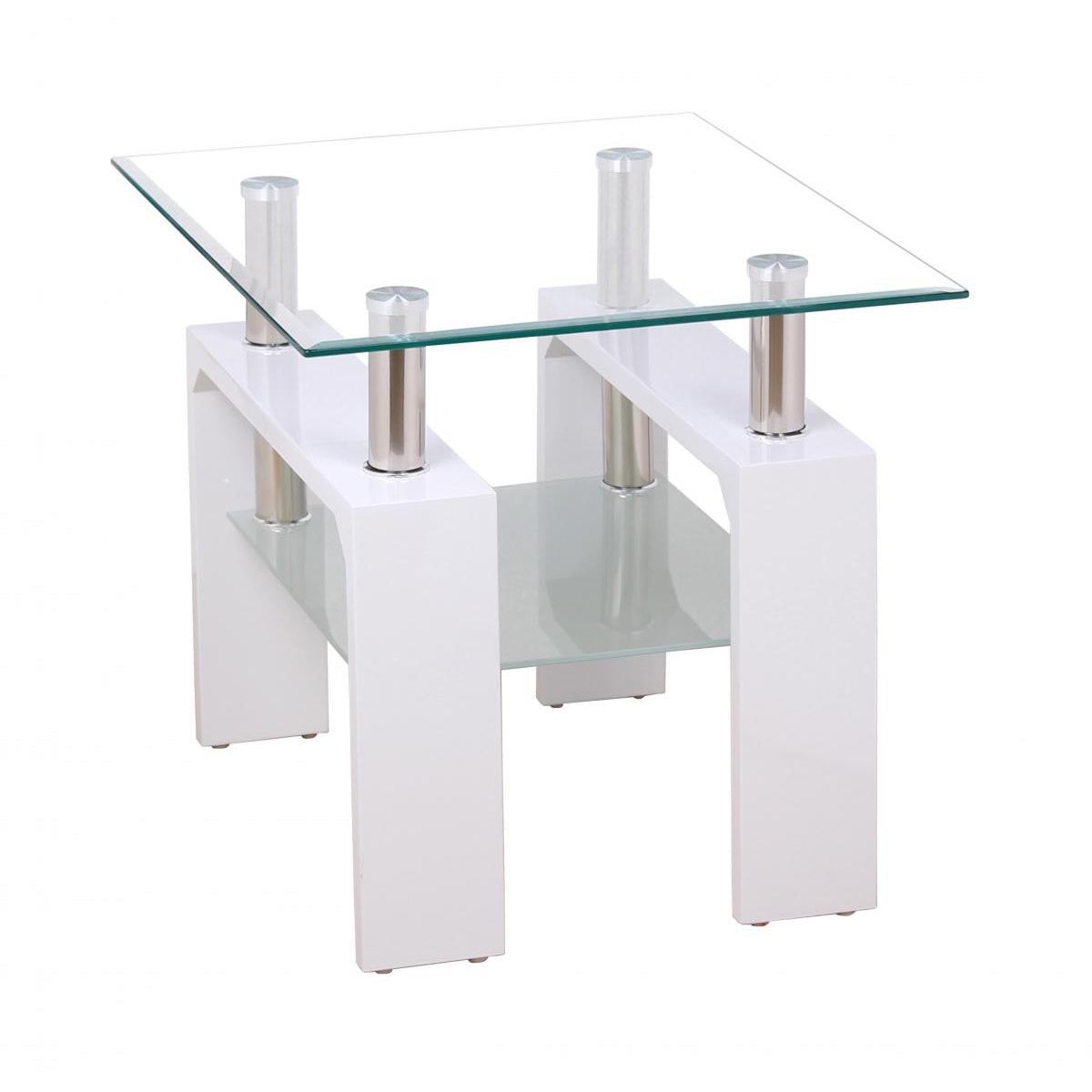 Telford Lamp Table High Gloss White