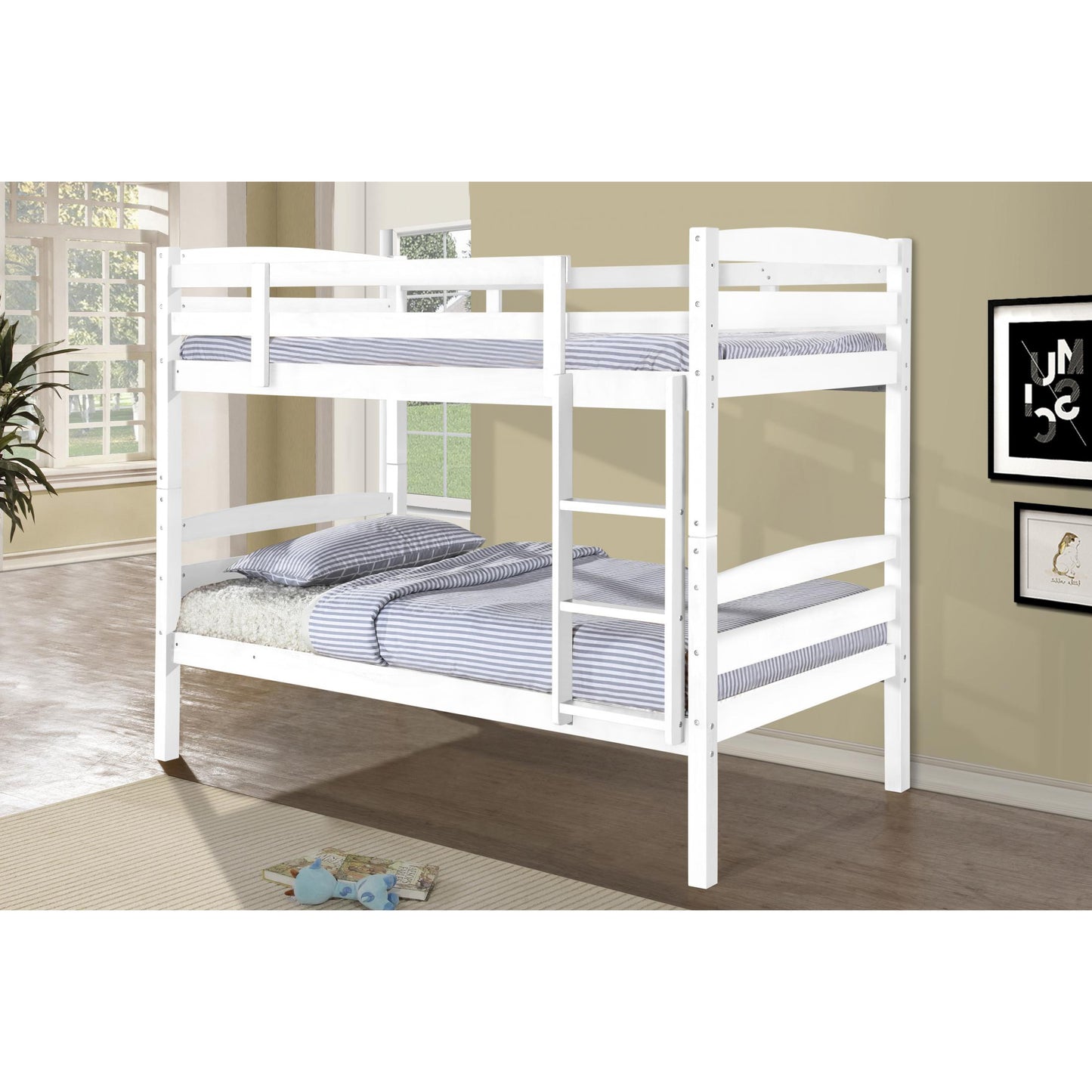 Tripoli Solid Wood Bunk Bed White