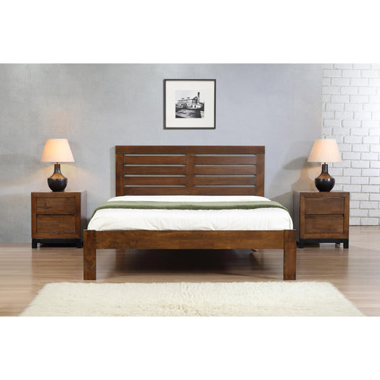 Vulcan King Size Bed Rustic Oak