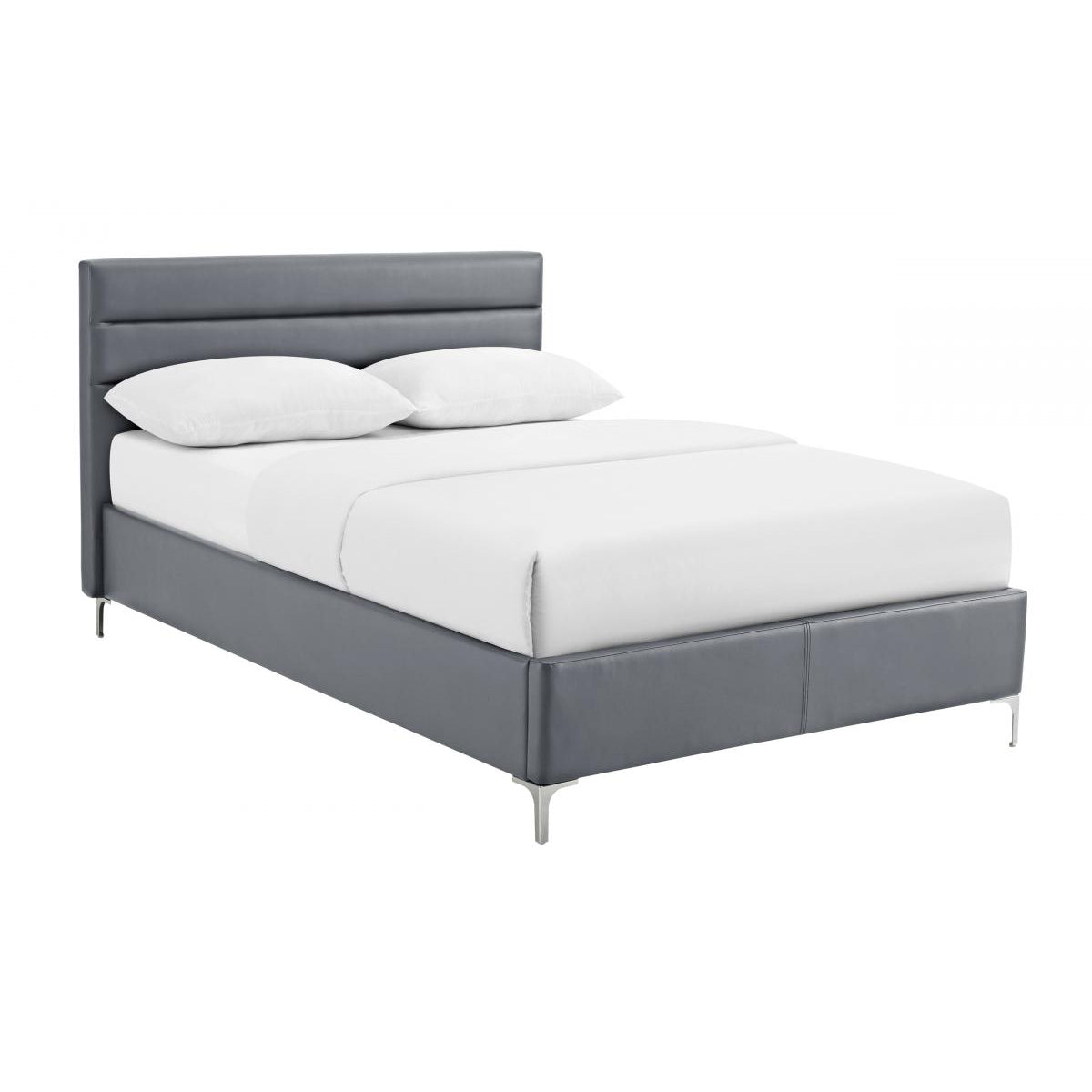 Arco PU King Size Bed Grey