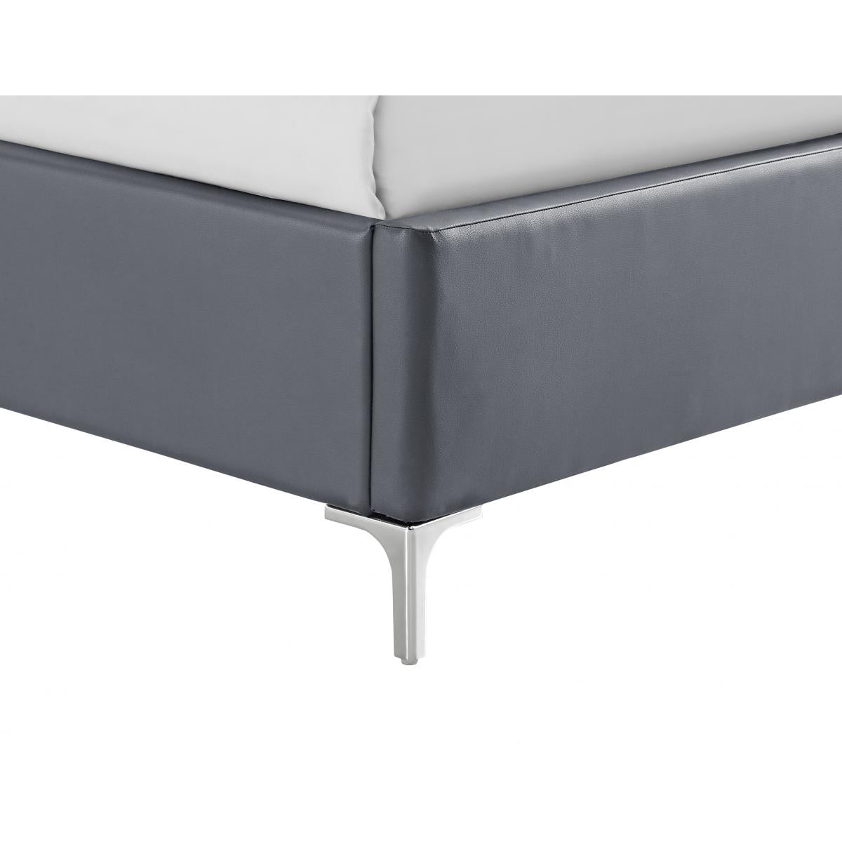 Arco PU King Size Bed Grey