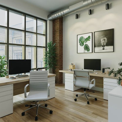 Aura Med Back Fabric Exec Chair Grey