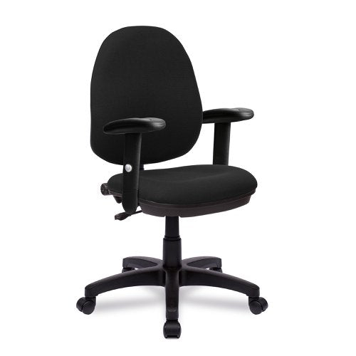 Java 100 1 Lever Ops Chair AdjArms BK