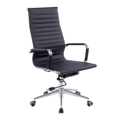 Aura HB Bonded Leather Exec Chair BK