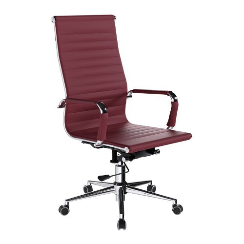 Aura HB Bonded Leather Exec Chair Red